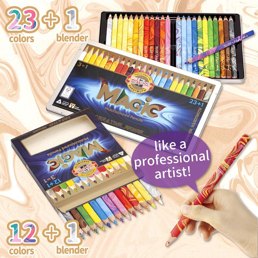Kohinoor Magic Pencils, 24-Color Set, KH3408-24