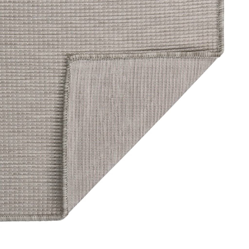 Dywan Zewnętrzny O Płaskim Splocie, 100X200 Cm, Taupe