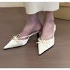 Pointy Single-shoe Women New Spring Stiletto Sandals French with Skirt Temperament Pink High Heels Slippers Kawaii Shoes Mules