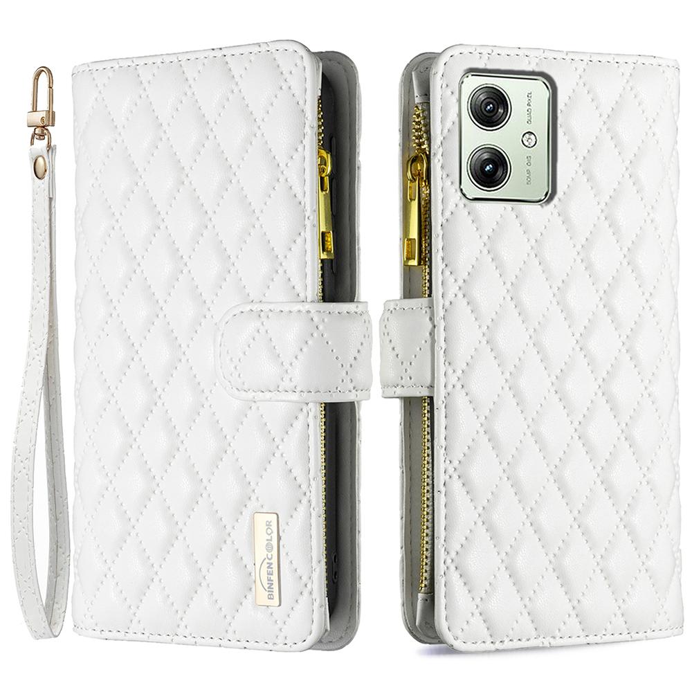 BINFEN COLOR BF Style-15 For Honor X6a 4G Wallet Cover Leather Zipper Pocket Phone Case