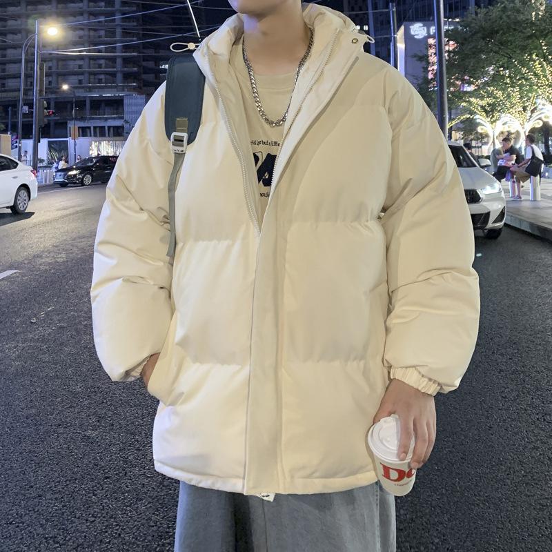 Cotton Clothes Men's Season New Thickened Loose Versatile Hooded Bread Clothes Cotton Clothes Student Jacket