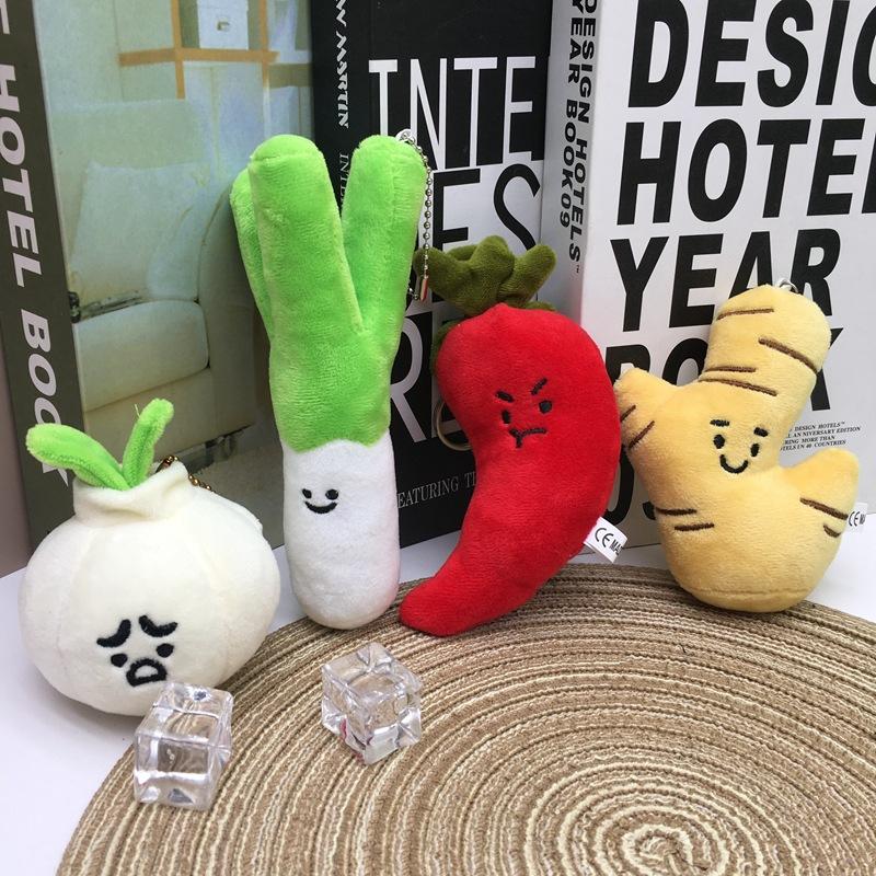 Cute Ginger Onion Garlic Plush Keychain Funny Vegetable Doll Bag Pendant Creative Gift For Wife