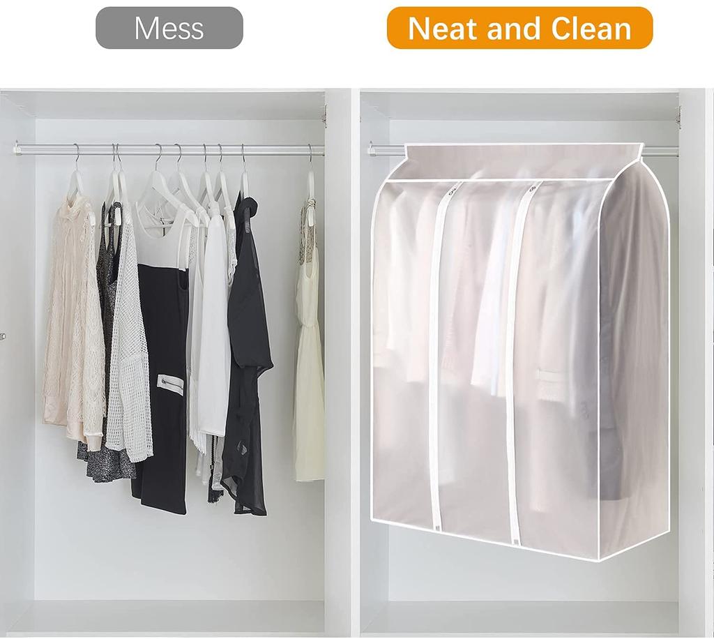 3D-Reißverschluss für Kleidung, Staubschutz, Kleidungsaufbewahrung, Kleiderschrank, Anzughülle, Startseite, Organizer, Taschen, Kleid, Anzüge, Kleidersäcke für Kleidung