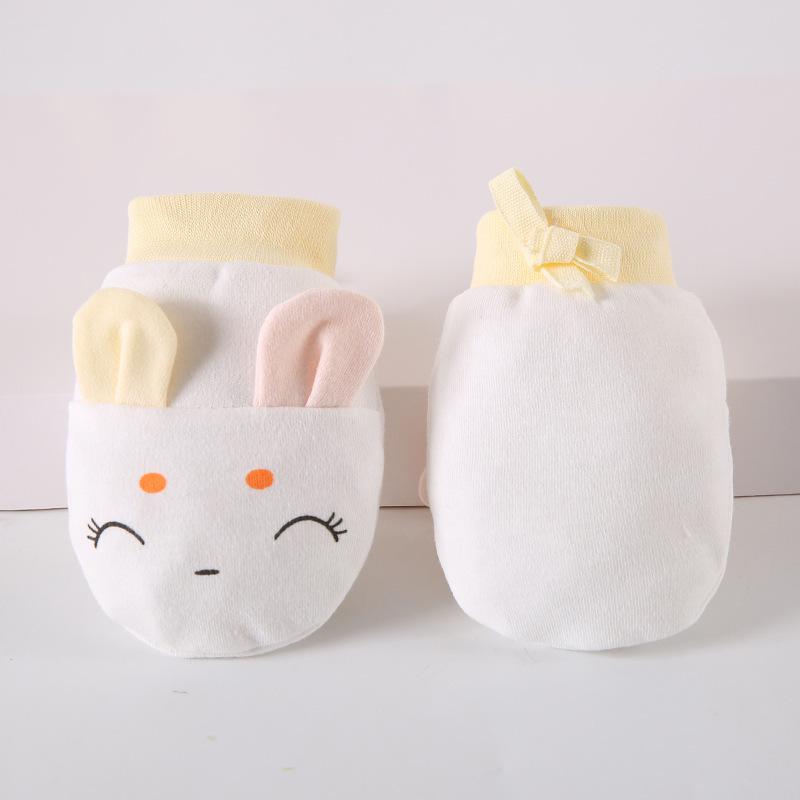 Breathable Cotton Anti-Scratch Mittens for Newborns (0-6 Months) - Spring/Summer Edition
