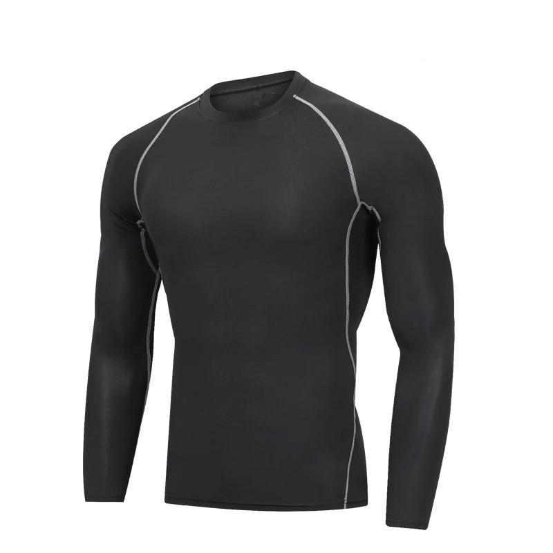 Mens Compression Athletic Set Gym Workout Running Quick-Dry Tank Top Short Sleeve Long Sportswear