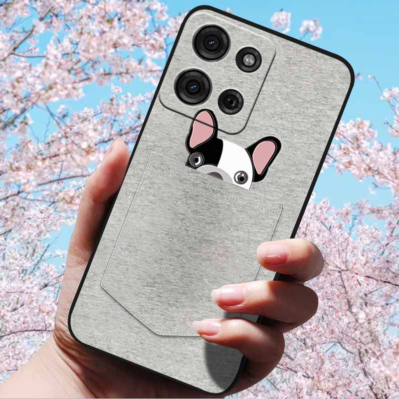 For Motorola Moto G15 4G/ G15 Power/G75 5G 3D Relief Flower Emboss Soft Silicone Cases Back Cover with 3D Flower Patter for G15