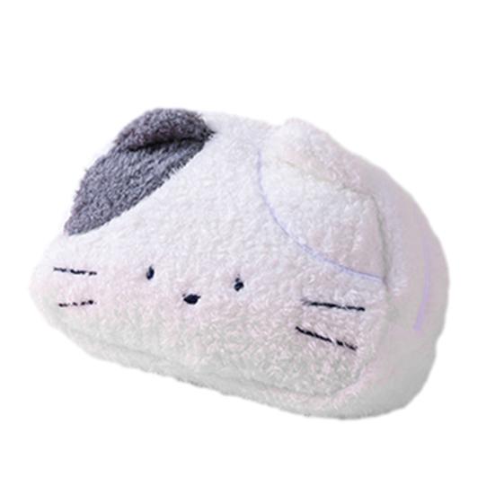 Plush Cat Pencil Cute Cartoon Pen Pouch Case for Kids Large Capacity Student B