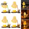 Halloween Ghost Candle Decor Puppy Electronic Ornament, LED Light, Simulated Warm Party Supplies Light for Home Desktop Atmosphere Decoration