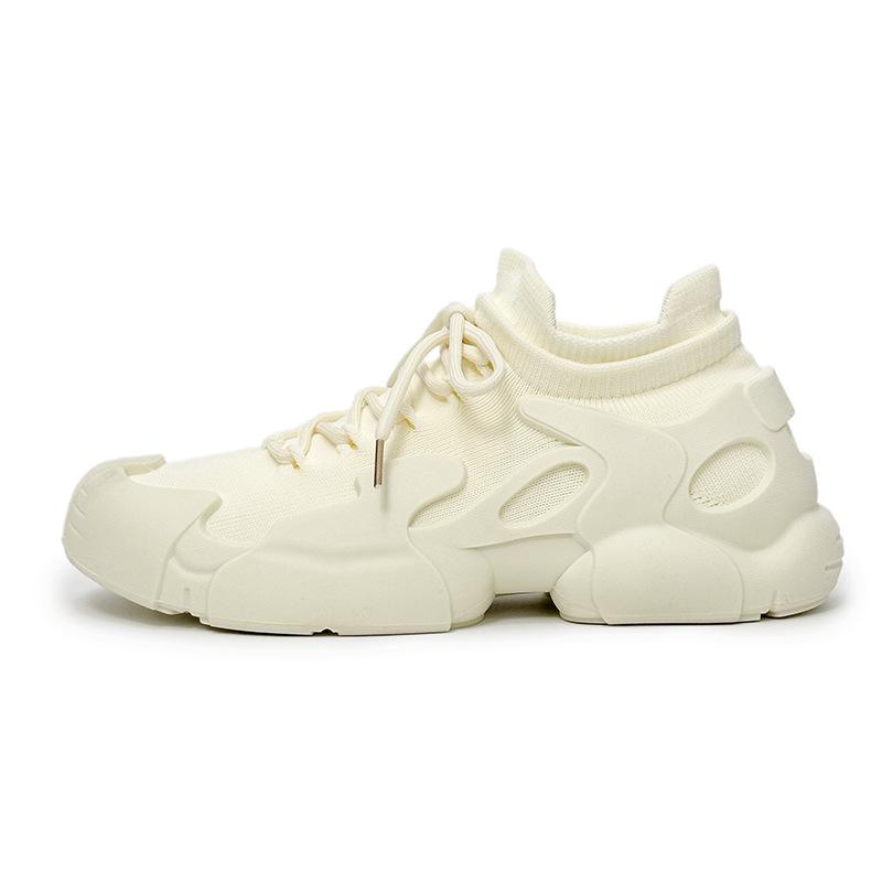 2025 New Men's Shoes: Lightweight, Soft, Fly-knitted Socks, Hot Shoes, Breathable Flat Soles, Light and Trendy Brands