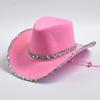 New Pink Cowboy Hat For Women Western Cowgirl Stetson Girls Hot Girl Party Dress Jazz Hats
