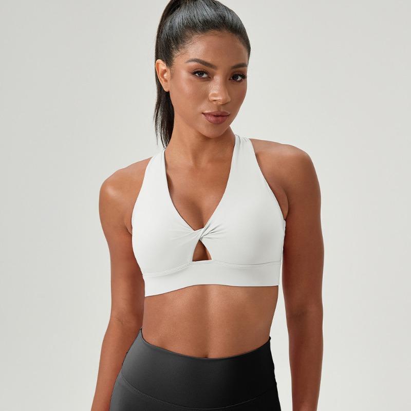 Yoga Bra With Removable Pads Quick Dry Back Closure Shockproof Fitness Underwear