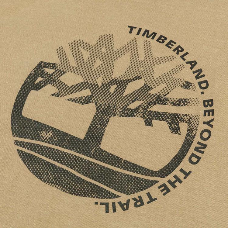 Timberland Logo Print Outdoor Casual Breathable Short Sleeve T-Shirt Men Tops Ginger-Yellow A6BCM-DH4