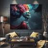 Party Backdrop Smoking Skull Smoke Canvas Seasons Event Event Backdrop Decoration Party Decor