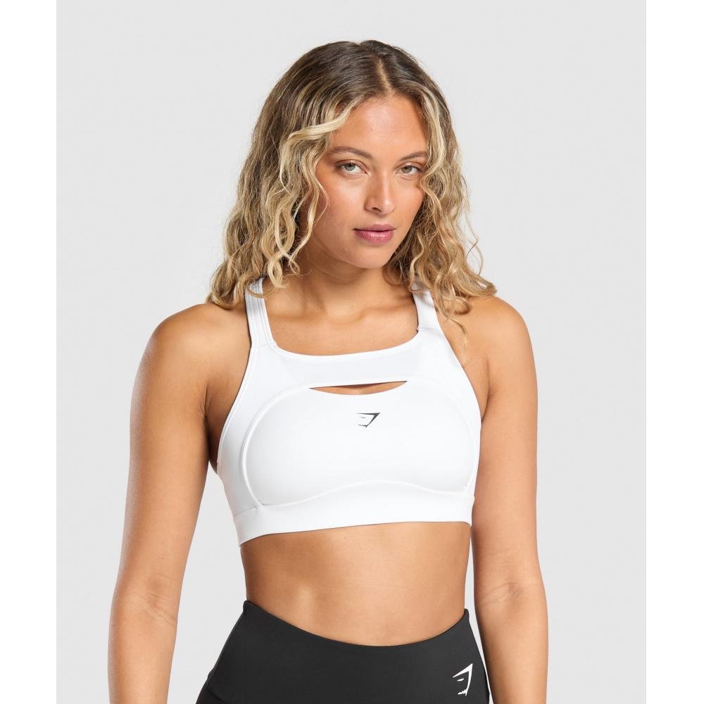

Gymshark Alpha High Support Sports Bra White B9a7j Wb57 M