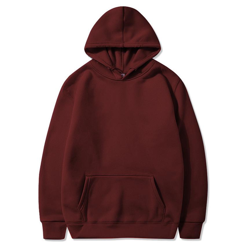 2025 Fashion Casual men's Color Hooded Sweatshirt  Hoodie Pullover Top solidmen's