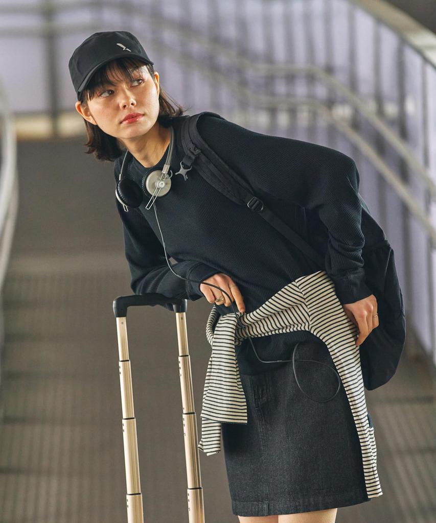 [Aigle] T-shirt [Official] UV Protection One Point Reflective Logo Mesh Cap Black Free Size