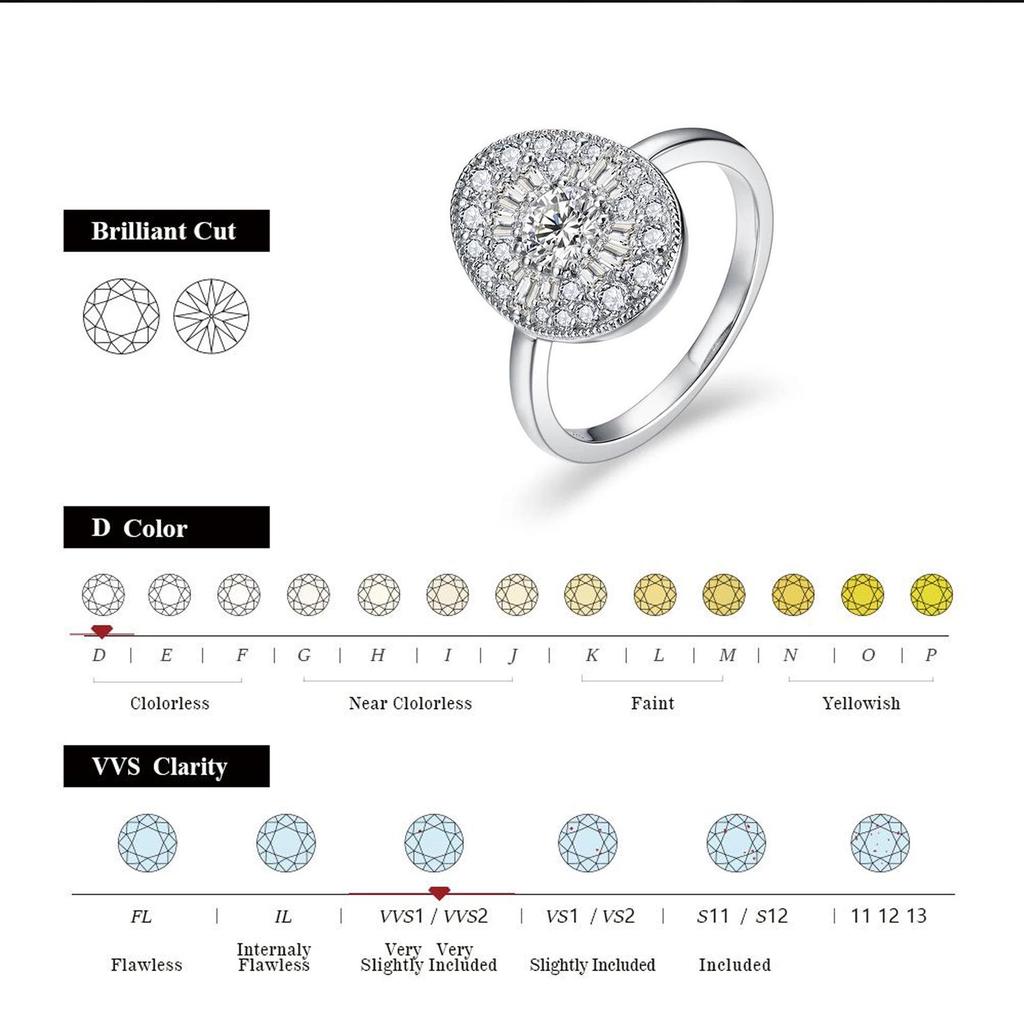 Premium Two-Tone Oval Zircon Copper-Plated Couple Ring (Sizes 5-10)