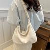 Spacious Casual Shoulder Bag For Women 2024 Trendy Solid Color Tote Style With Zipper Closure