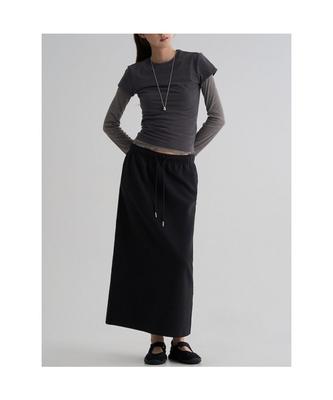 Jersey Double Fabric Skirt Black