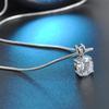 Women Zircon Crystal Pendant Necklace Dainty Elegant Jewelry Birthday Party Gift Accessory
