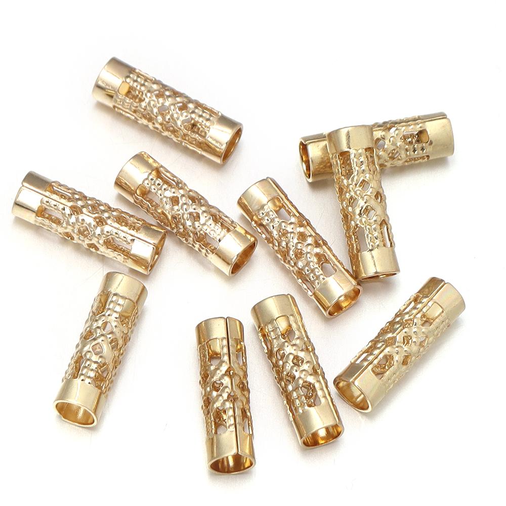 

10-20pcs/lot 4x12mm Long Stainless Steel Beads Hollow Tube Spacer Beads For Jewelry Making DIY Bracelet Necklace Accessories