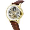 Ingersoll The Jazz Mondphase Lederarmband Skelett Gold Zifferblatt Automatik I07704 Herrenuhr