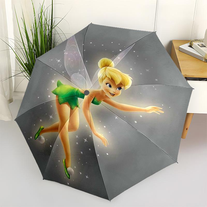 

Tinker bell Themed Travel Umbrella-8 Ribs Automatic Opening and Closing, Portable Folding Design, Compact and Stylish Umbrella