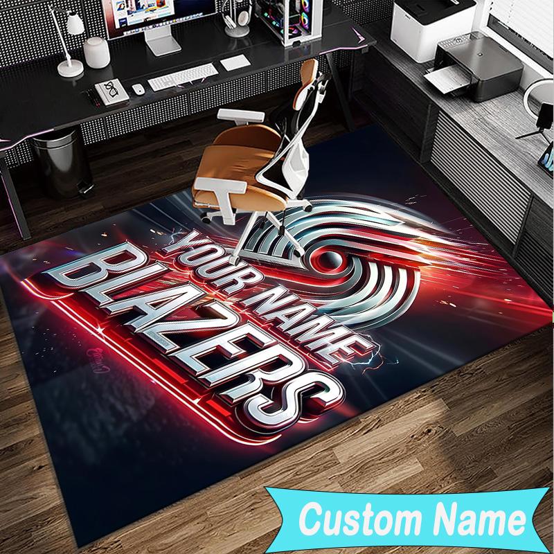 Custom Name Rug Trail Blazers Logo Area Rug Suitable for Indoor And Outdoor,Carpets for Homes, Offices,Living Rooms,Home Decor,Christmas Gift