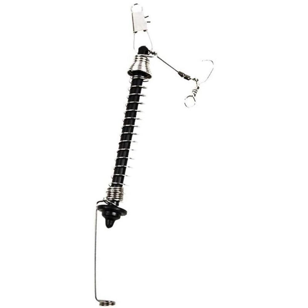 1pc Automatic Fishing Hook Trigger Stainless Steel Spring Fishhook Bait Catch Ejection Catapult Lazy Fishing Tackle