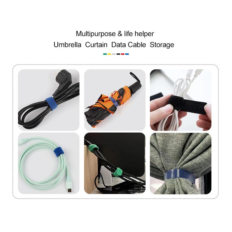 5M Color Cable Ties Power Wire Loop Free Cut Nylon Reusable Cable Tie Storage Cable Cable Tie Wires Management Straps
