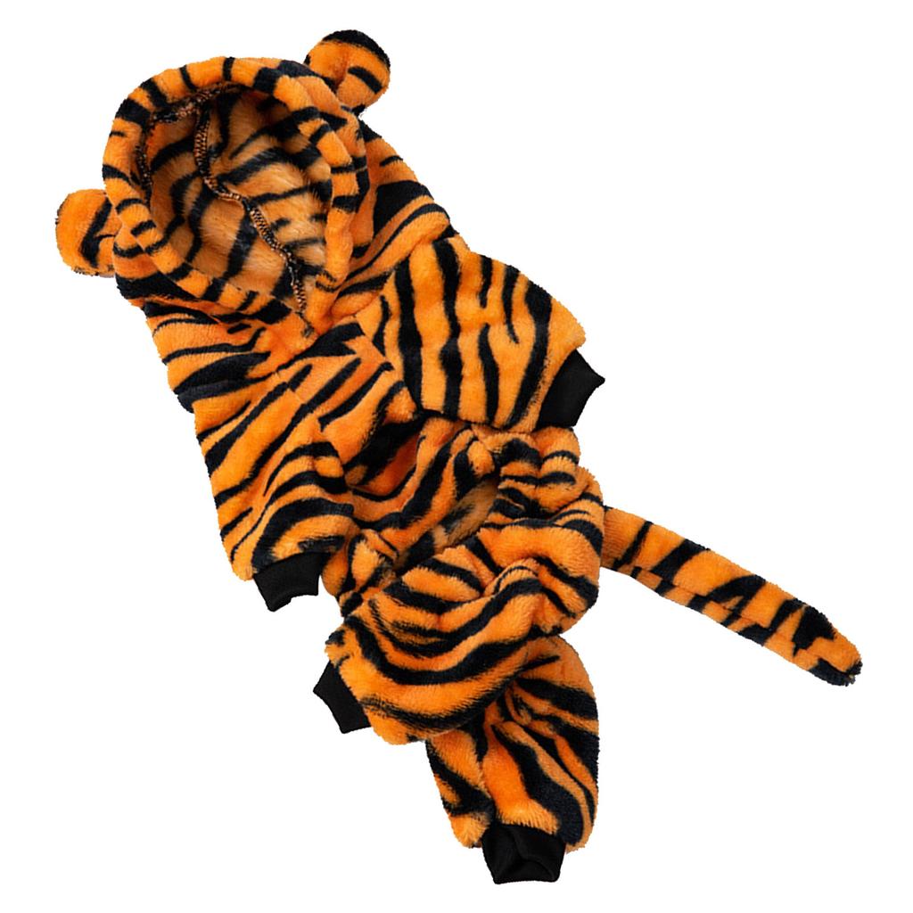 Dog Tiger Hoodie Lovely Comfortable Pet Autumn Winter Costume Clothes for Small Dogs Cats XL