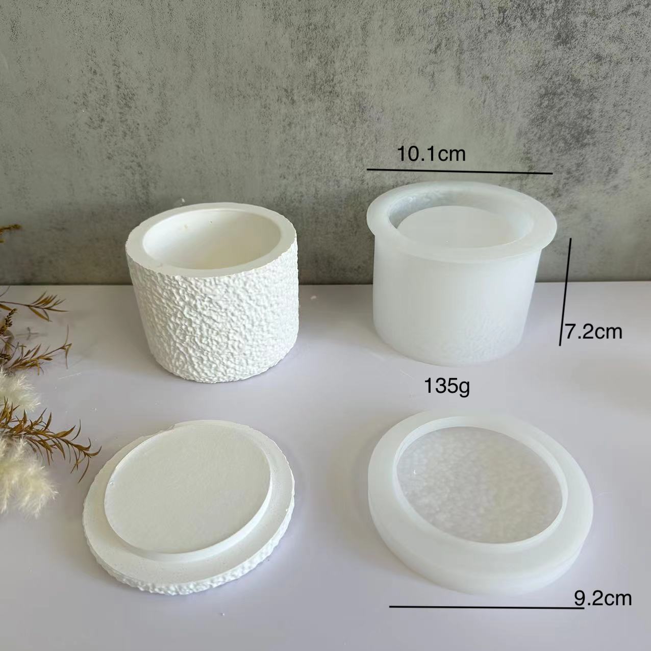 

Круглая текстура лавы баночка для свечи цементная форма цементный стакан для свечи форма для сосуда с крышкой DIY банка для хранения подставка для ручек смоляные горшки формы