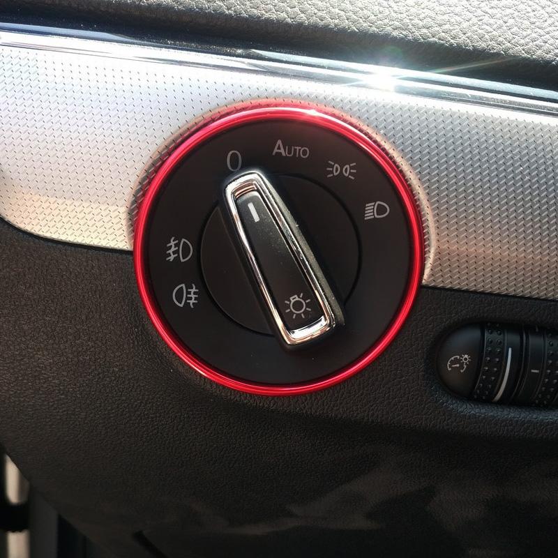 Car Headlight Switch Trim Ring For Volkswagen VW PQ35 PQ46 Golf Jett MK5 MK6 Passat B6 B7 CC Touran Tiguan