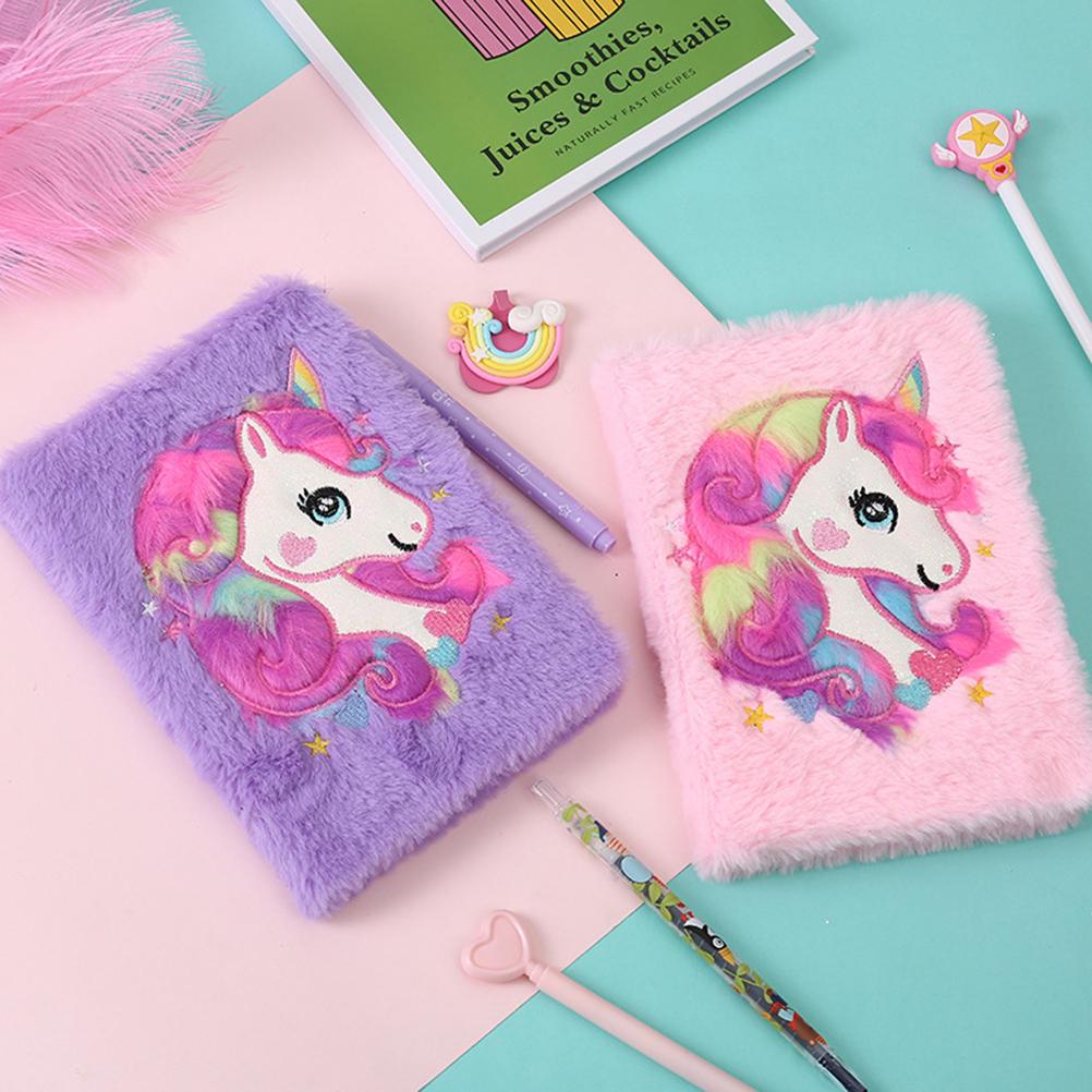 Fluffy Plush Notebook Cute Diary Book Notepad Travel Journal Book for Students
