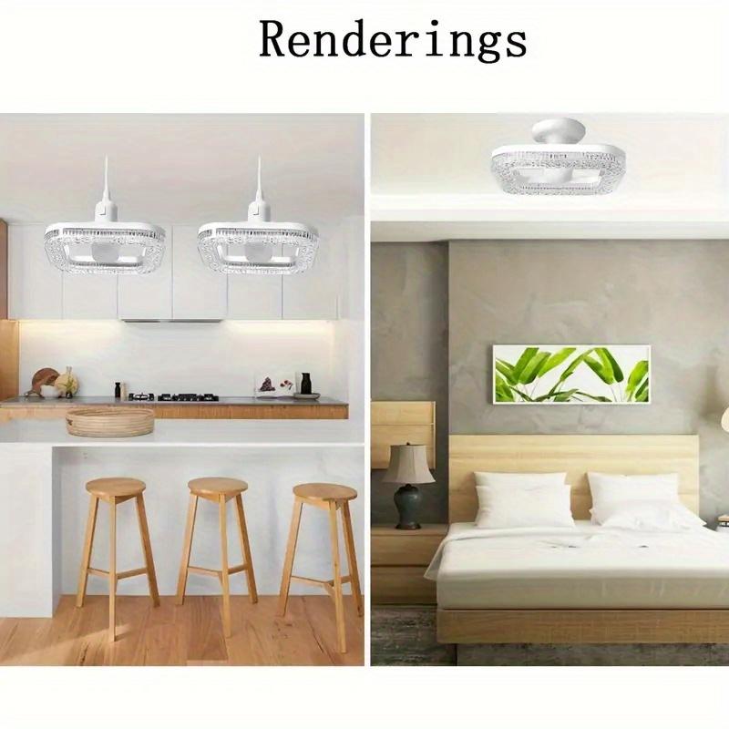 Led Spiral Square Crystal Ceiling Lamp