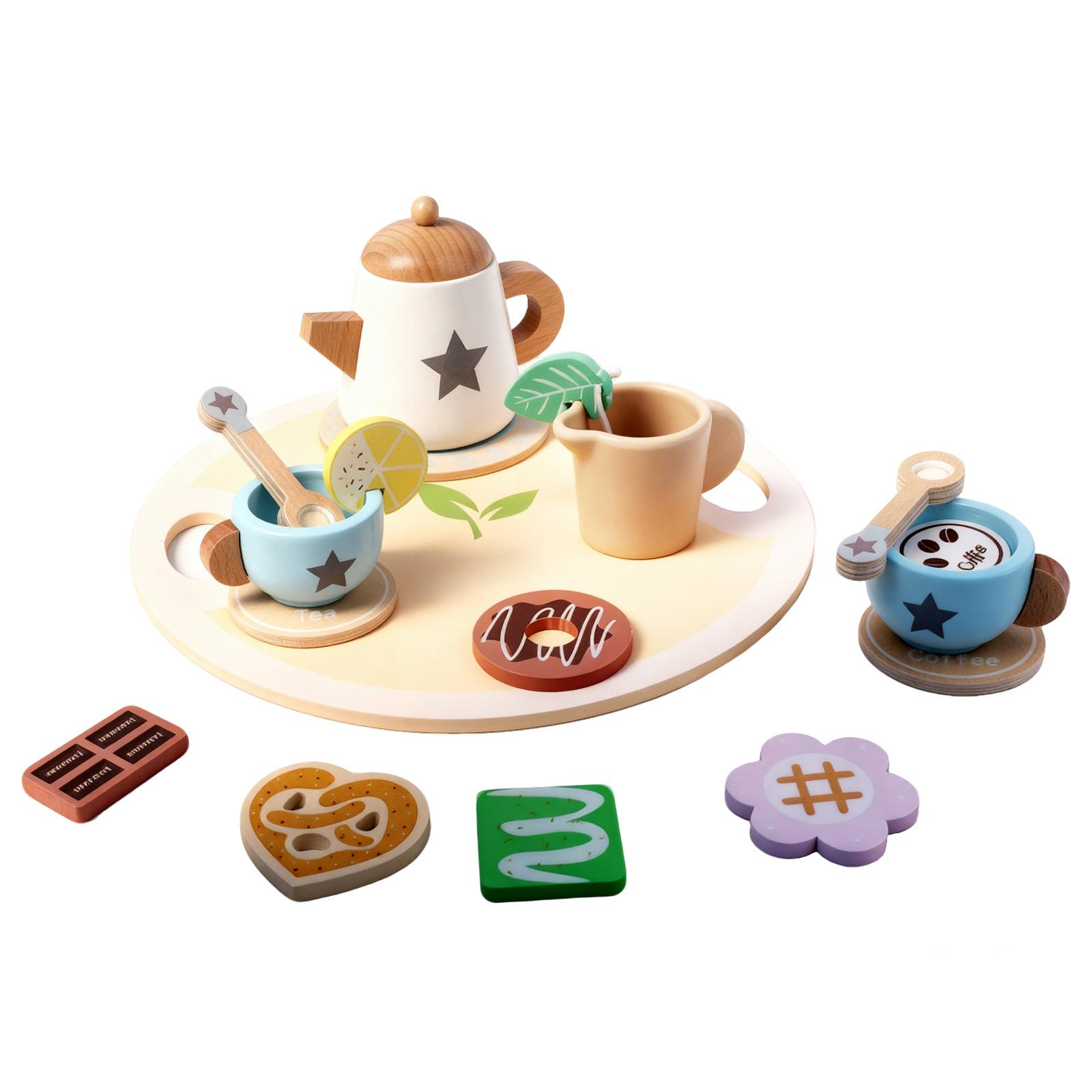 

Bead Magnets for Kids Wood Tea Set And Wooden Play Dishes 2 In 1 Play Set Toy Play Kitchen Accessories Kitchen For Gear Magnets