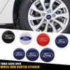 Car Sticker Hot For Ford 4Pcs 56/60/65mm Car Wheel Stickers Center Hub Cap Car Emblem Badge Decal For Ford Focus Fiesta Ranger M