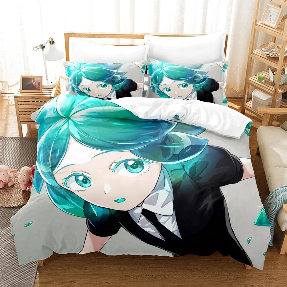 Comforter 3D Print Anime Houseki No Kuni Bedding Set Boys Girls Twin Queen Size Bed Kids Adult Home Textileextile