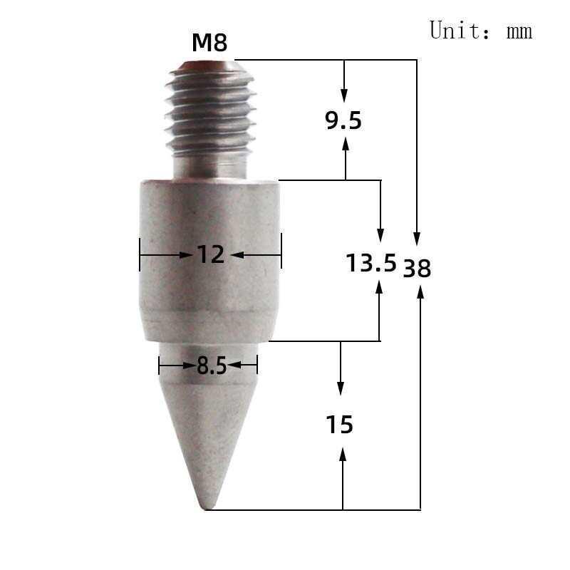 Carbon Fiber Surveying Rod with Bubble Level, Group Holder, and Pin Leg for Visual Carbon Fiber Rod