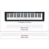61 Keys 88 Keys Removable Piano for KEY Labels Piano Keyboard Stickers Piano Rake Notes Marker Overlay for Piano Fingering