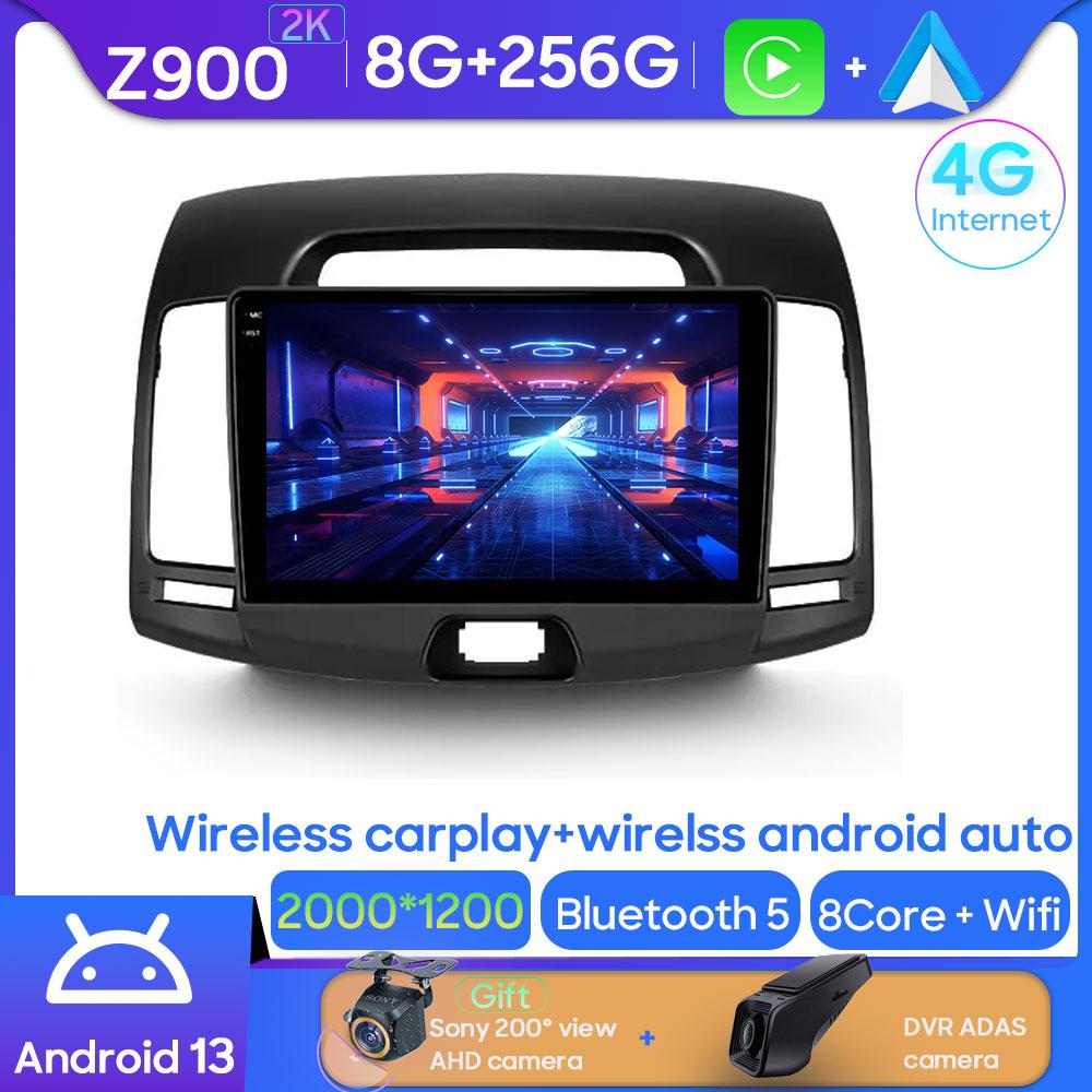 For Hyundai Elantra 4 HD 2006 - 2012 Android 13 Car Stereo Head Units Player Multimedia Radio Android Auto Carplay GPS Wifi BT