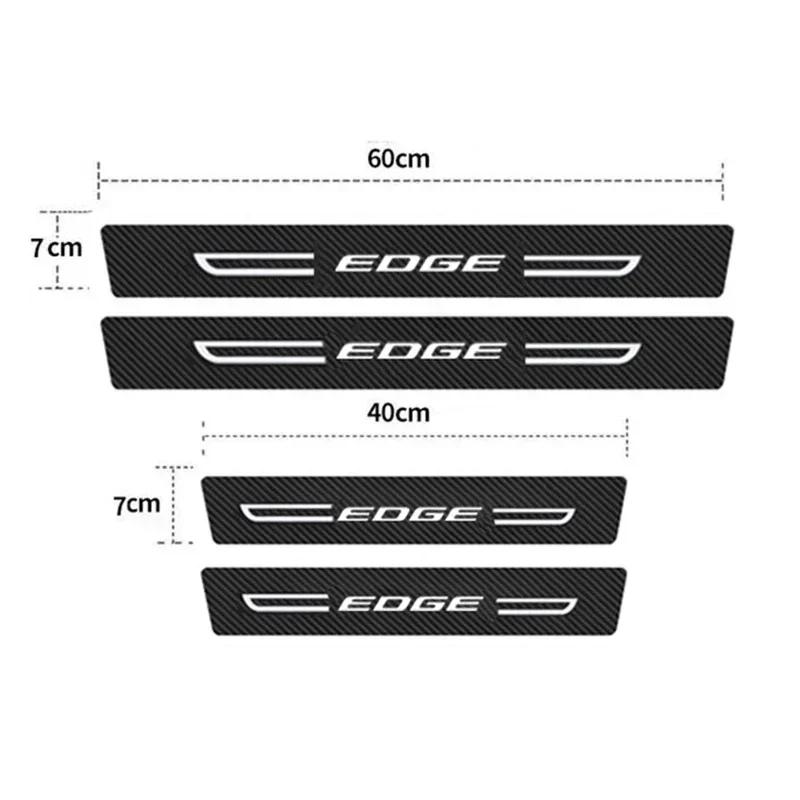 BBBU3 For Ford EDGE Logo Car Door Threshold Sill Protector Anti Scratch Waterproof Protective Film Decals Auto Interior Accessories