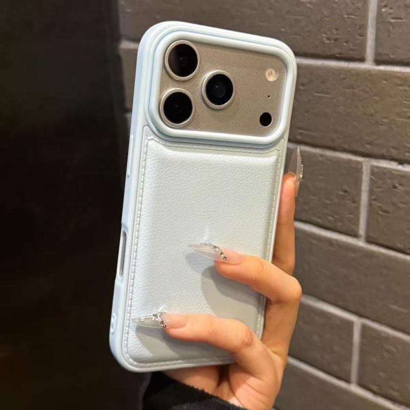 Leather Texture Candy Bumper Case for iPhone 17 16 15 14 13 12 11 Pro Max Plus X XS XR 17Pro 16Pro Shockproof Armor Cover