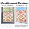50x50cm Vintage Pattern PVC Patch Colorful Fan Shaped Film Durable Privacy Decor