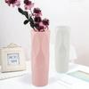 Nordic Plastic Flower Vase White Pink Imitation Ceramic Flower Improve Your Home Office And Wedding Environment Basket Vase