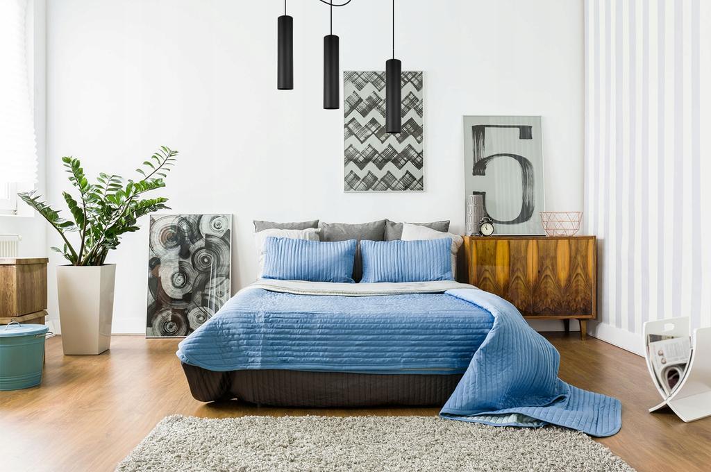 MODERN CEILING HANGING LAMP BLACK LED LAMP