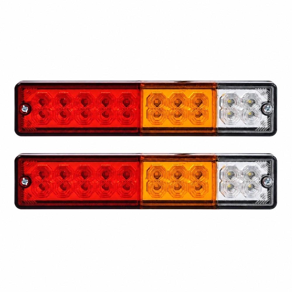 2Pcs 20 LED LED Tail Lights Red Lens Trailer Indicator Lights Reverse Backup Lights  For Truck