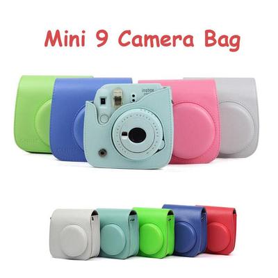 PU Leather Fujifilm Instax Mini 9 Instant Camera Case Shoulder Bag Camera Accessory Protector Cover