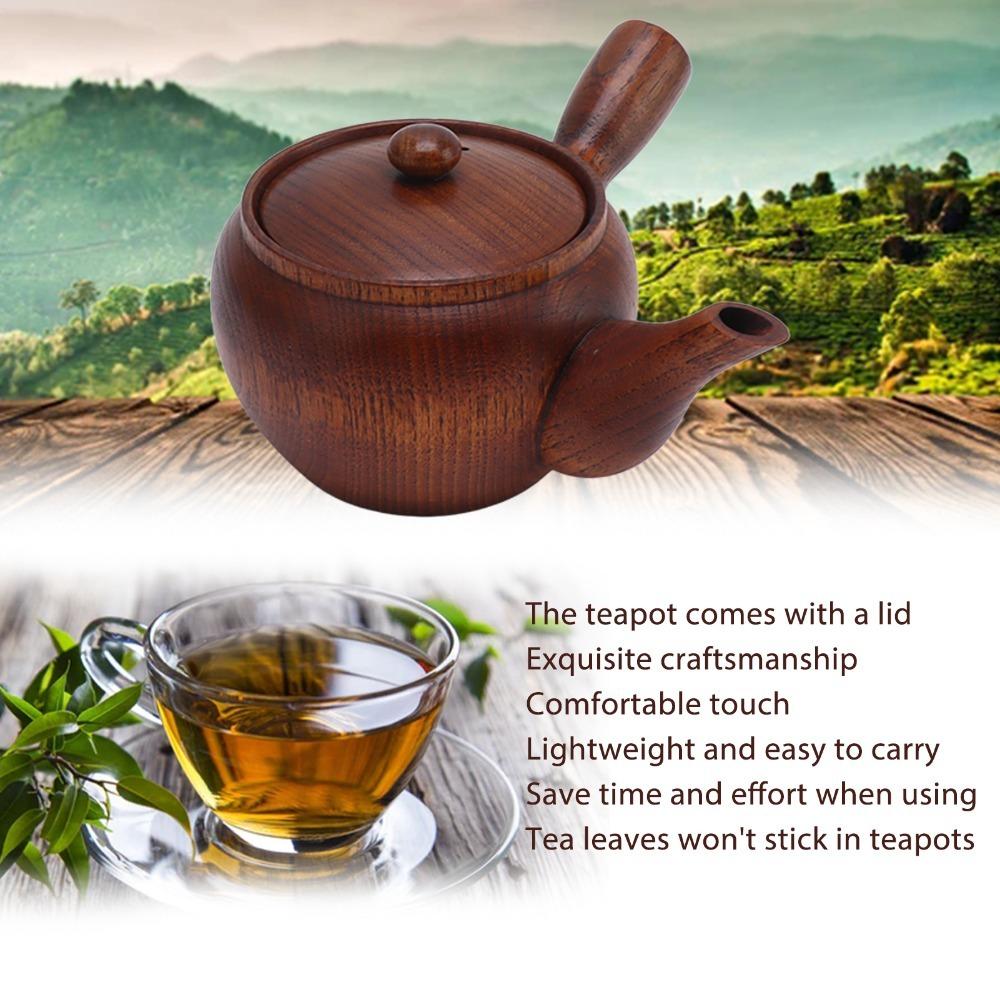 Durable Construction Wood Tea Kettle Exquisite Chinese Loose Leaf Teapot  Restaurant Use