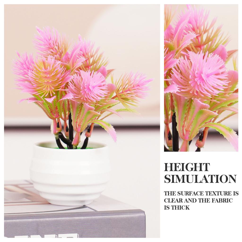 Umělé Mini Rostliny Bonsaj Malé Simulované Šišky Květináče Falešné Květiny Kancelářský Stůl Květináčové Ozdoby Zahrada Domácí Dekorace